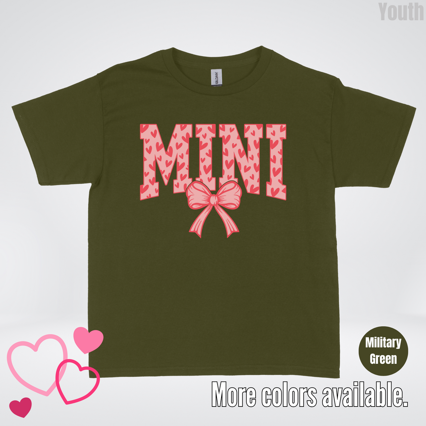 Mini Coquette Hearts Valentines Day Youth T-Shirt