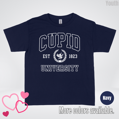 Cupid University Est 1823 White Design Youth T-Shirt