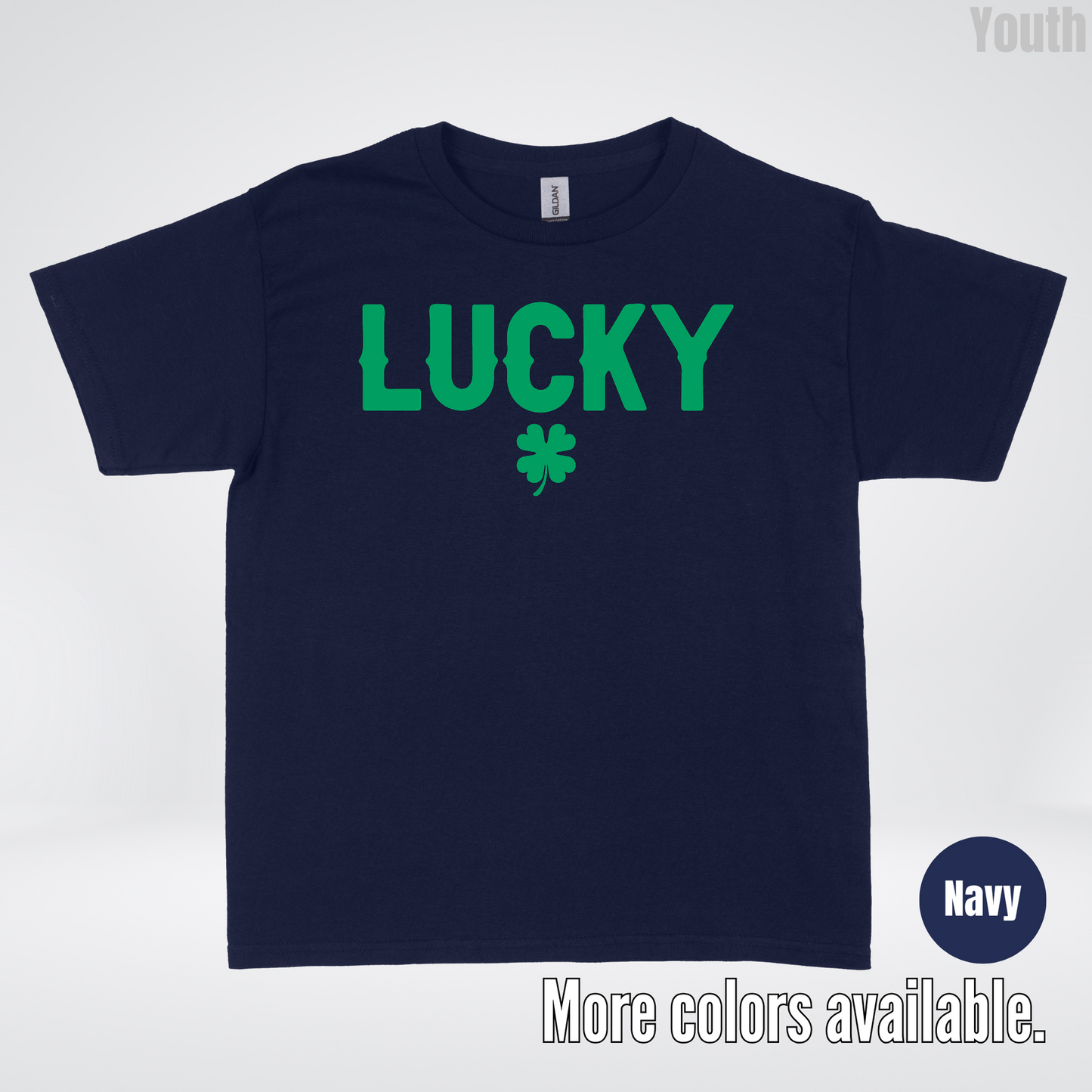 Lucky & Four Leaf Clover - Green Design - Saint Patrick's Day Youth T-Shirt