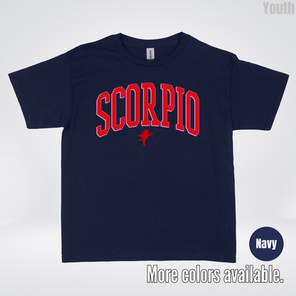 Scorpio Valentines Day Varsity Youth T-Shirt