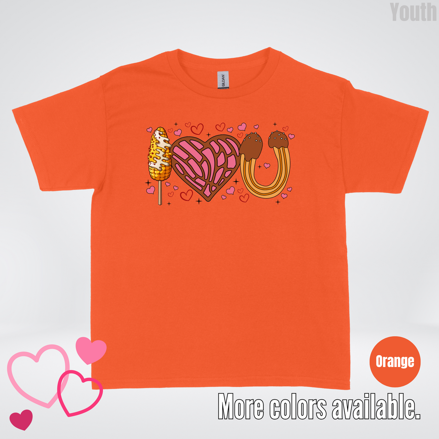 I Love You Elote Concha Churro Youth T-Shirt