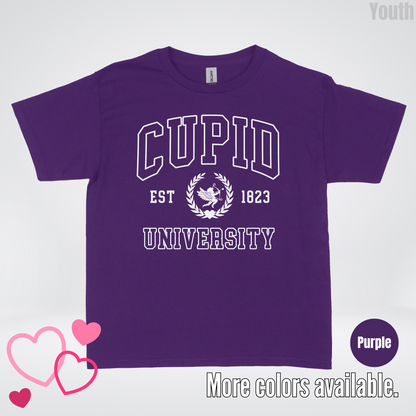 Cupid University Est 1823 White Design Youth T-Shirt