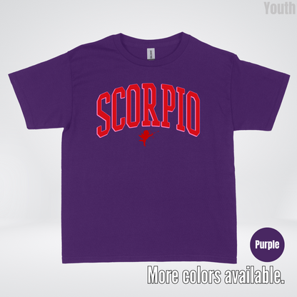 Scorpio Valentines Day Varsity Youth T-Shirt