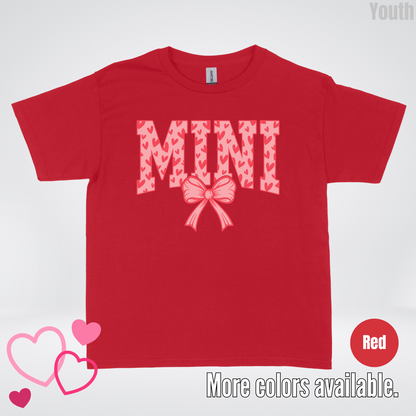 Mini Coquette Hearts Valentines Day Youth T-Shirt