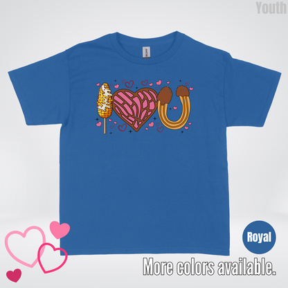 I Love You Elote Concha Churro Youth T-Shirt