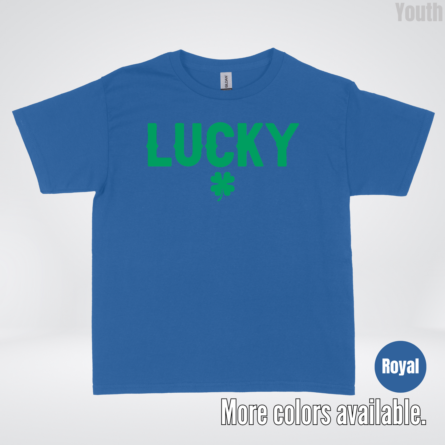 Lucky & Four Leaf Clover - Green Design - Saint Patrick's Day Youth T-Shirt