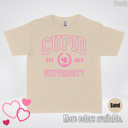 Cupid University Est 1823 Bright Pink Design Youth T-Shirt
