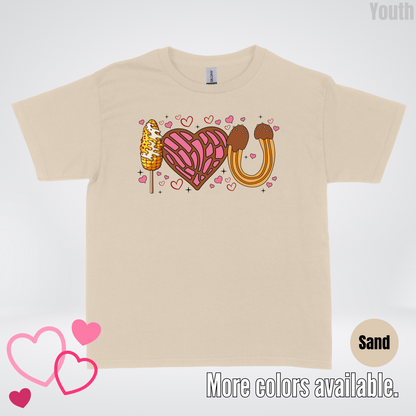 I Love You Elote Concha Churro Youth T-Shirt