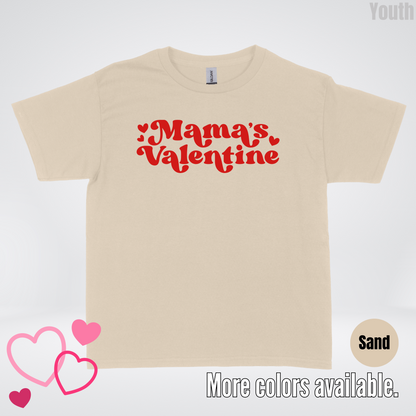 Mamas Valentine Retro Red Design Youth T-Shirt