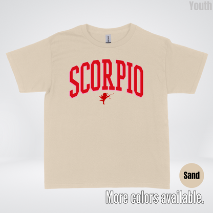 Scorpio Valentines Day Varsity Youth T-Shirt