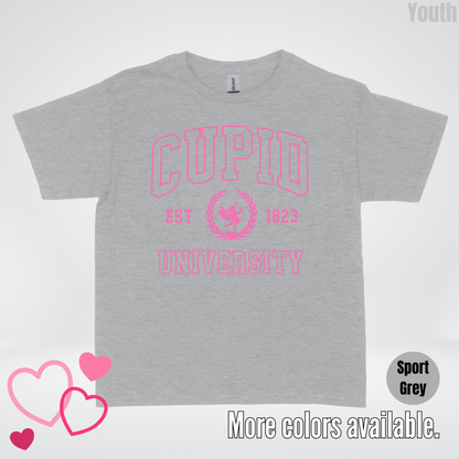 Cupid University Est 1823 Bright Pink Design Youth T-Shirt