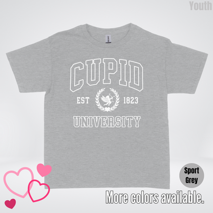 Cupid University Est 1823 White Design Youth T-Shirt