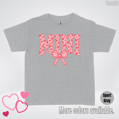 Mini Coquette Hearts Valentines Day Youth T-Shirt