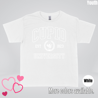 Cupid University Est 1823 White Design Youth T-Shirt