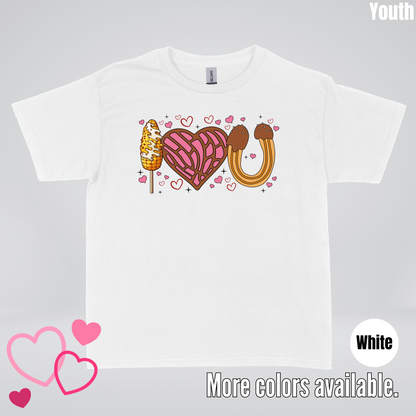 I Love You Elote Concha Churro Youth T-Shirt