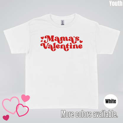 Mamas Valentine Retro Red Design Youth T-Shirt