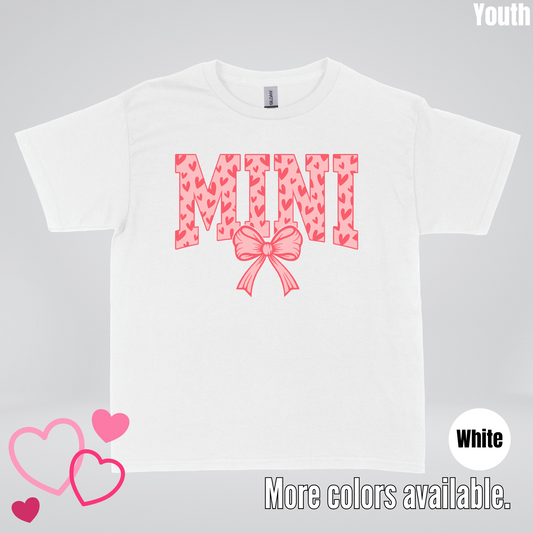 Mini Coquette Hearts Valentines Day Youth T-Shirt