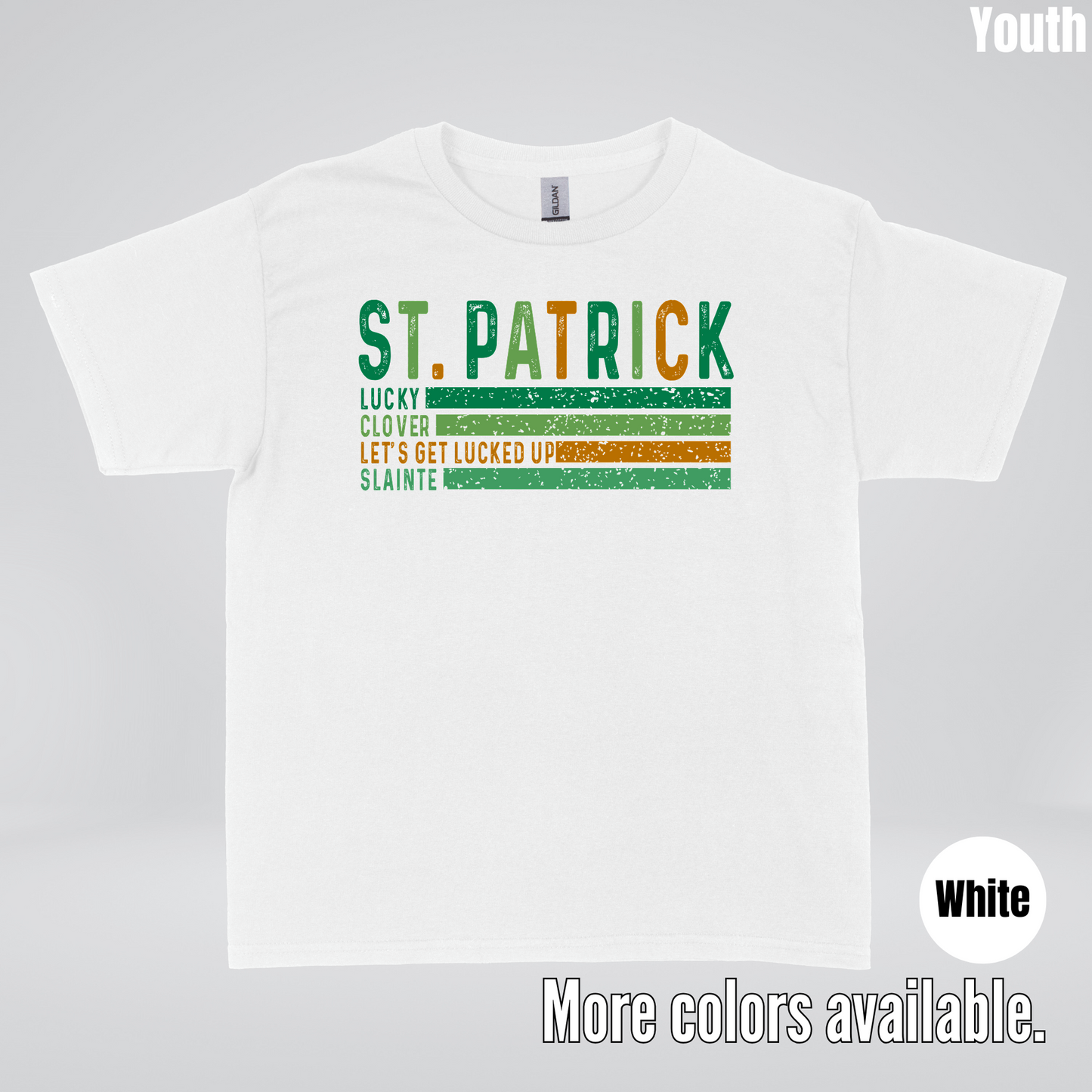 St. Patrick's Lucky Clover Let's Get Lucked Up Slainte St. Patrick's Day Youth T-Shirt