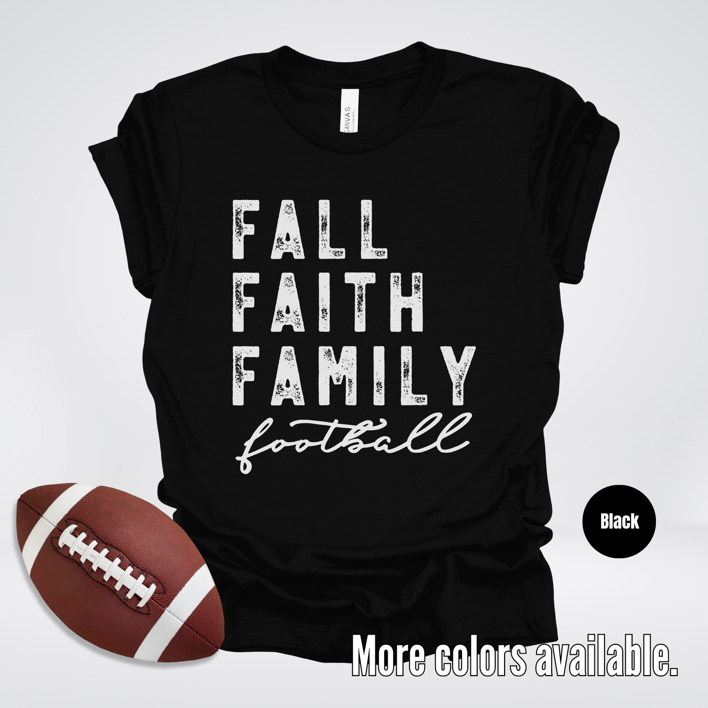 Fall Faith Family Football T-Shirt