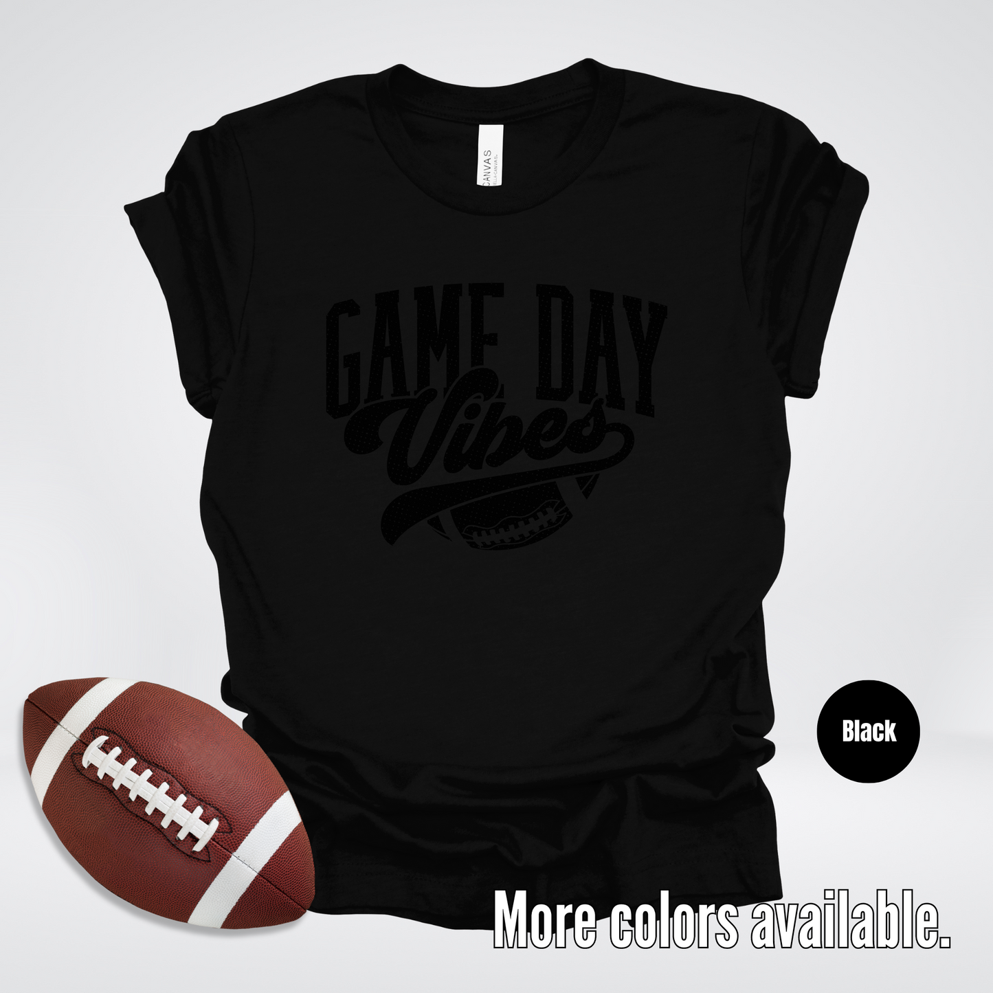 Game Day Vibes Black Design T-Shirt