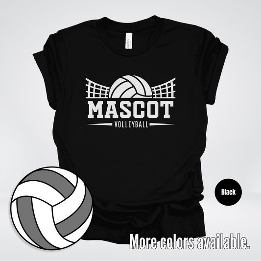 Custom Mascot - White - Volleyball Design 27 T-Shirt