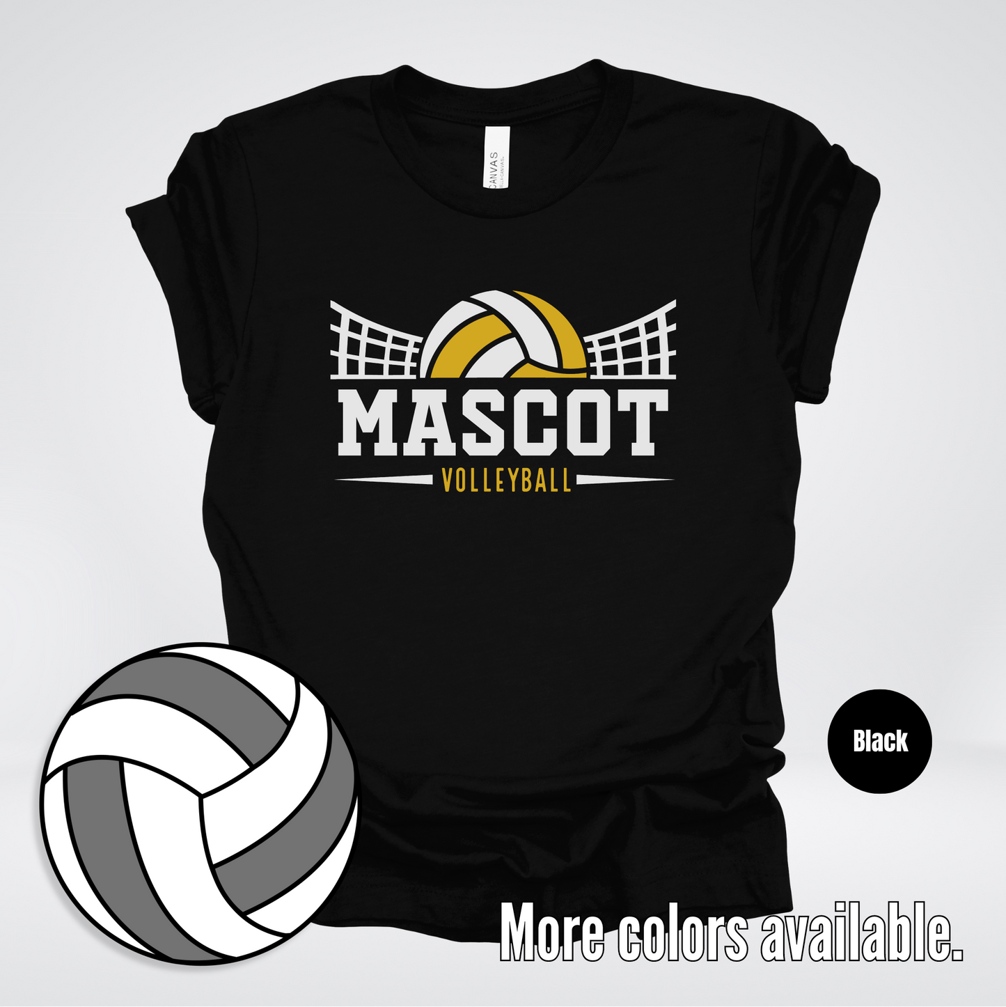 Custom Mascot – Gold - Volleyball Design 30 T-Shirt