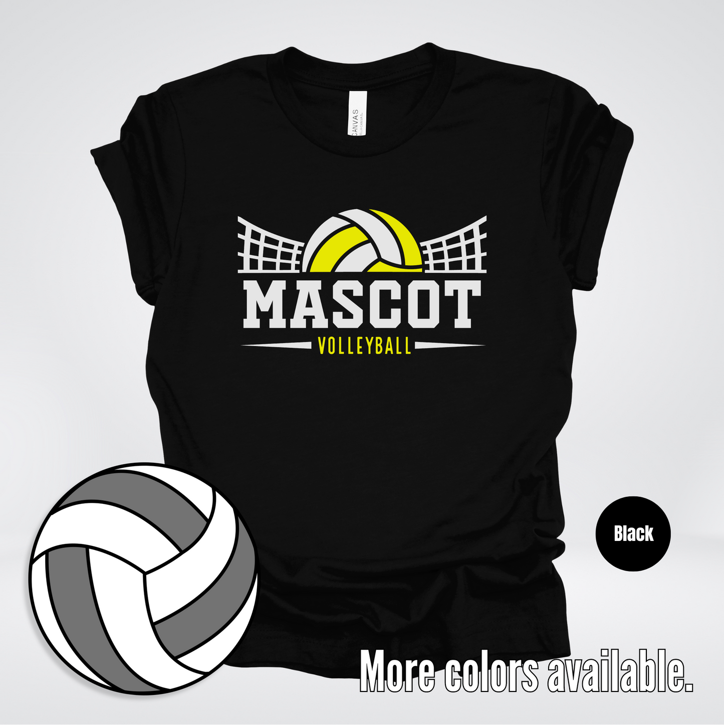 Custom Mascot – Yellow - Volleyball Design 32 T-Shirt