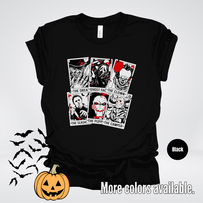 Halloween Horror Friends Tarot Cards T-Shirt