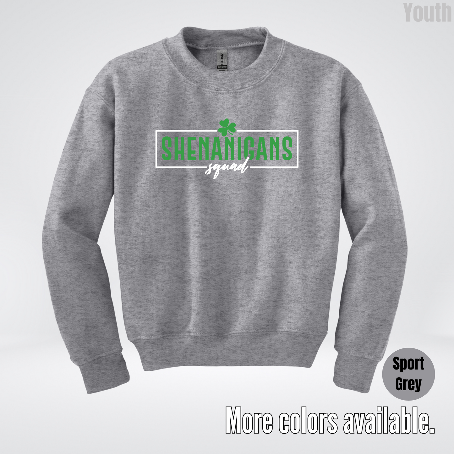 Shenanigans Squad 2 – Saint Patrick’s Day Youth Crewneck Sweatshirt