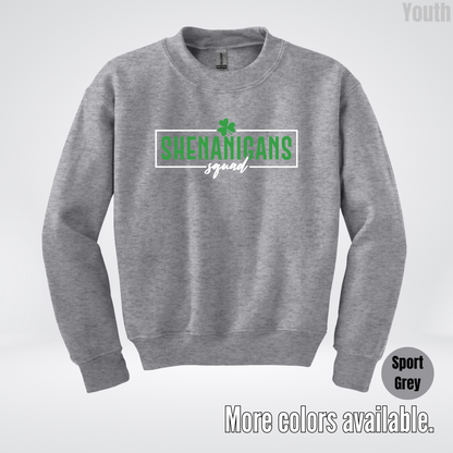 Shenanigans Squad 2 – Saint Patrick’s Day Youth Crewneck Sweatshirt