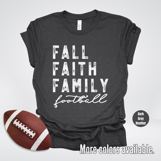 Fall Faith Family Football T-Shirt