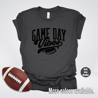 Game Day Vibes Black Design T-Shirt