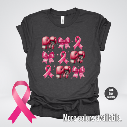 Boxing Coquette Breast Cancer Awareness T-Shirt