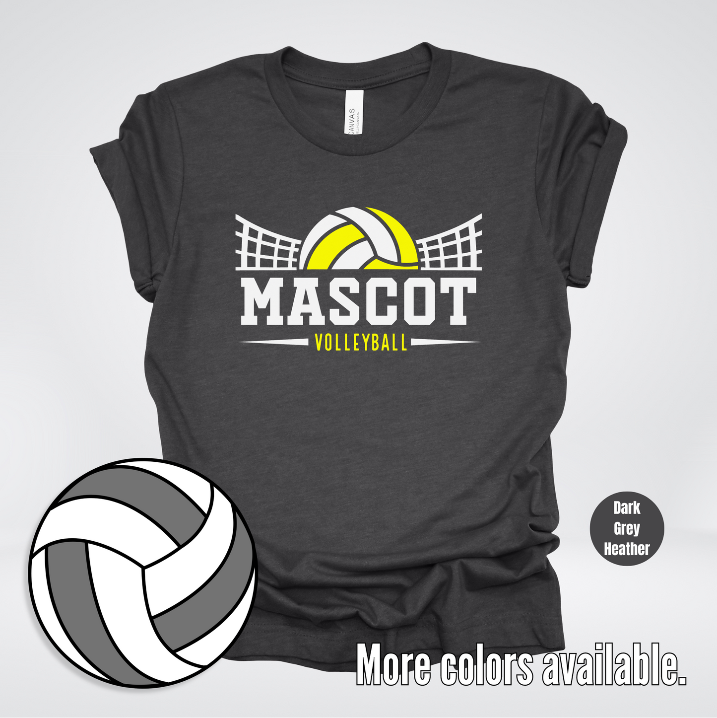 Custom Mascot – Yellow - Volleyball Design 32 T-Shirt