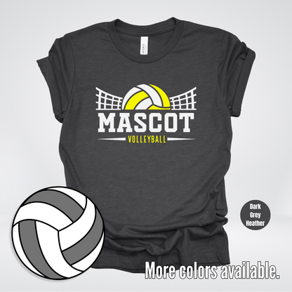 Custom Mascot – Yellow - Volleyball Design 32 T-Shirt