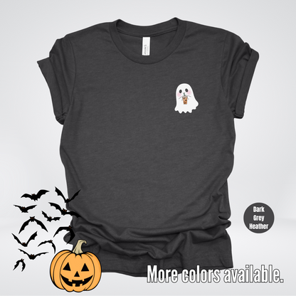 Cute Ghost w Coffee Latte T-Shirt