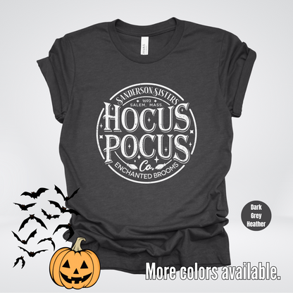 Hocus Pocus Sanderson Sisters Enchanted Brooms - White Design T-Shirt