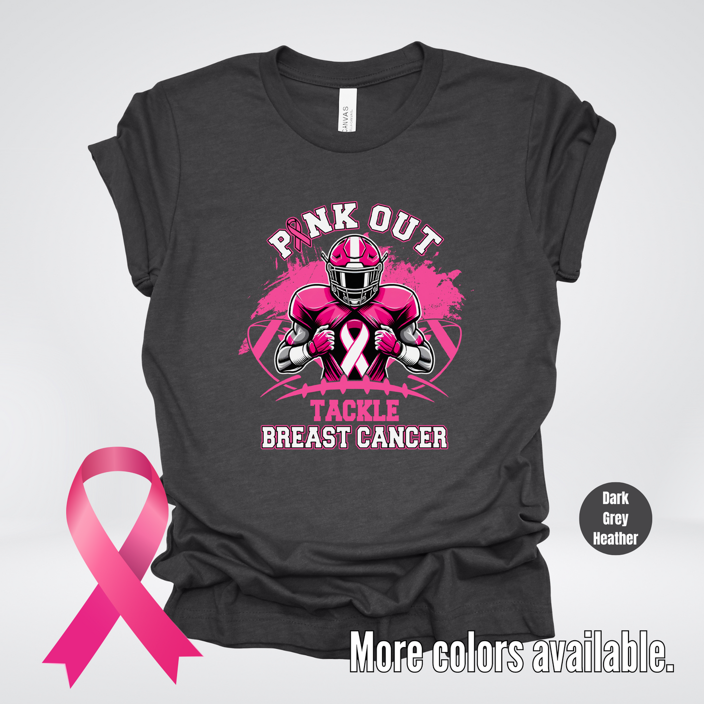 Pink Out Football Tackle Breast Cancer Awareness T-Shirt