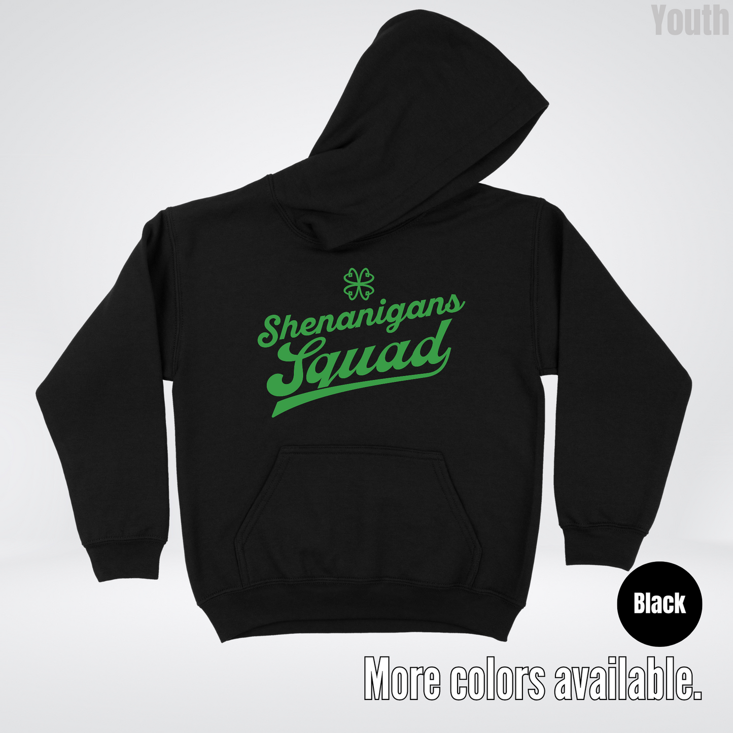 Shenanigans Squad - Green Design - St. Patrick's Day Youth Hoodie