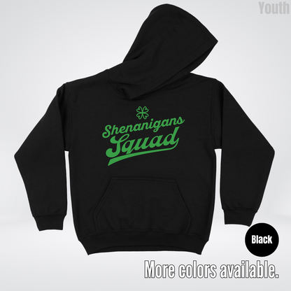 Shenanigans Squad - Green Design - St. Patrick's Day Youth Hoodie