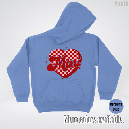 Mini Checkered Heart Youth Hoodie
