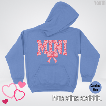 Mini Coquette Hearts Valentines Day Youth Hoodie