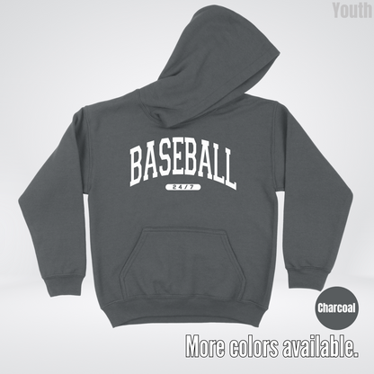 BASEBALL 24/7 Youth Hoodie