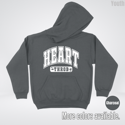 Heart Throb - White Design - Youth Hoodie