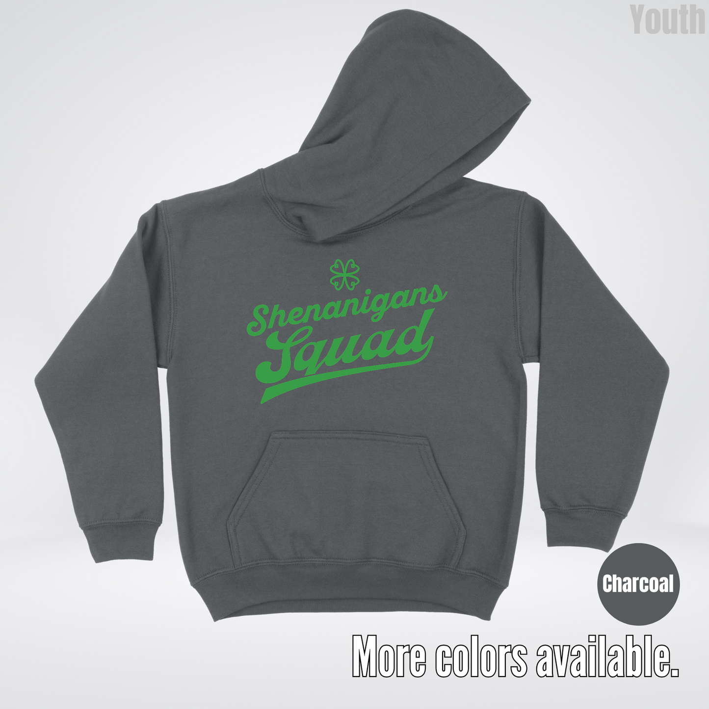 Shenanigans Squad - Green Design - St. Patrick's Day Youth Hoodie