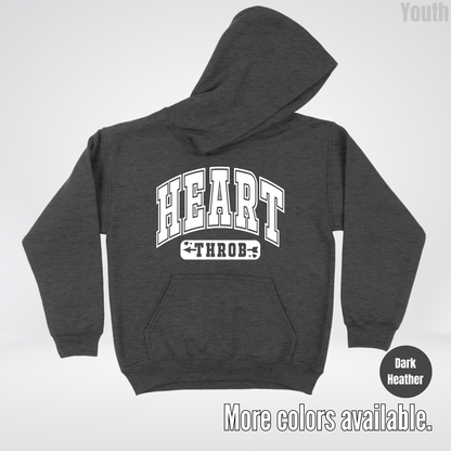 Heart Throb - White Design - Youth Hoodie