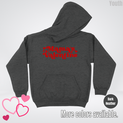Mamas Valentine Retro Red Design Youth Hoodie