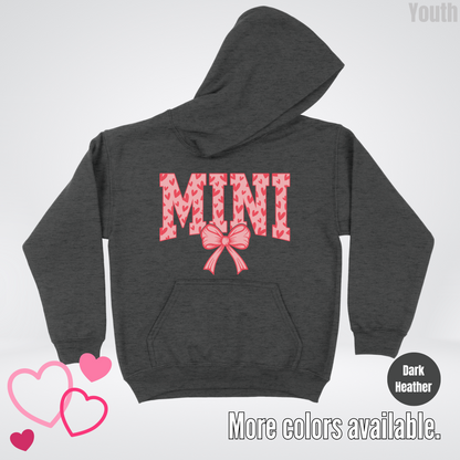 Mini Coquette Hearts Valentines Day Youth Hoodie