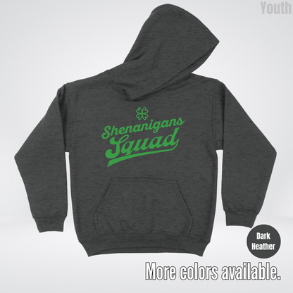 Shenanigans Squad - Green Design - St. Patrick's Day Youth Hoodie