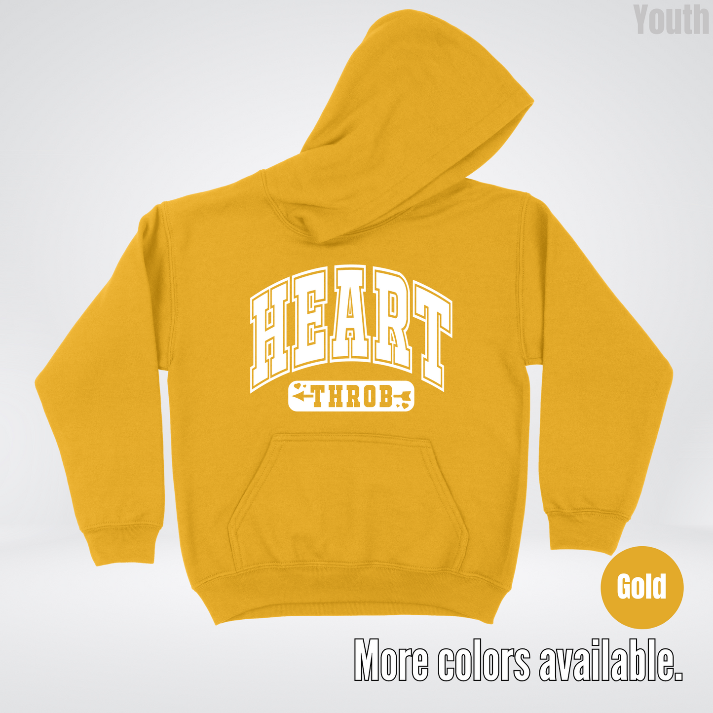Heart Throb - White Design - Youth Hoodie